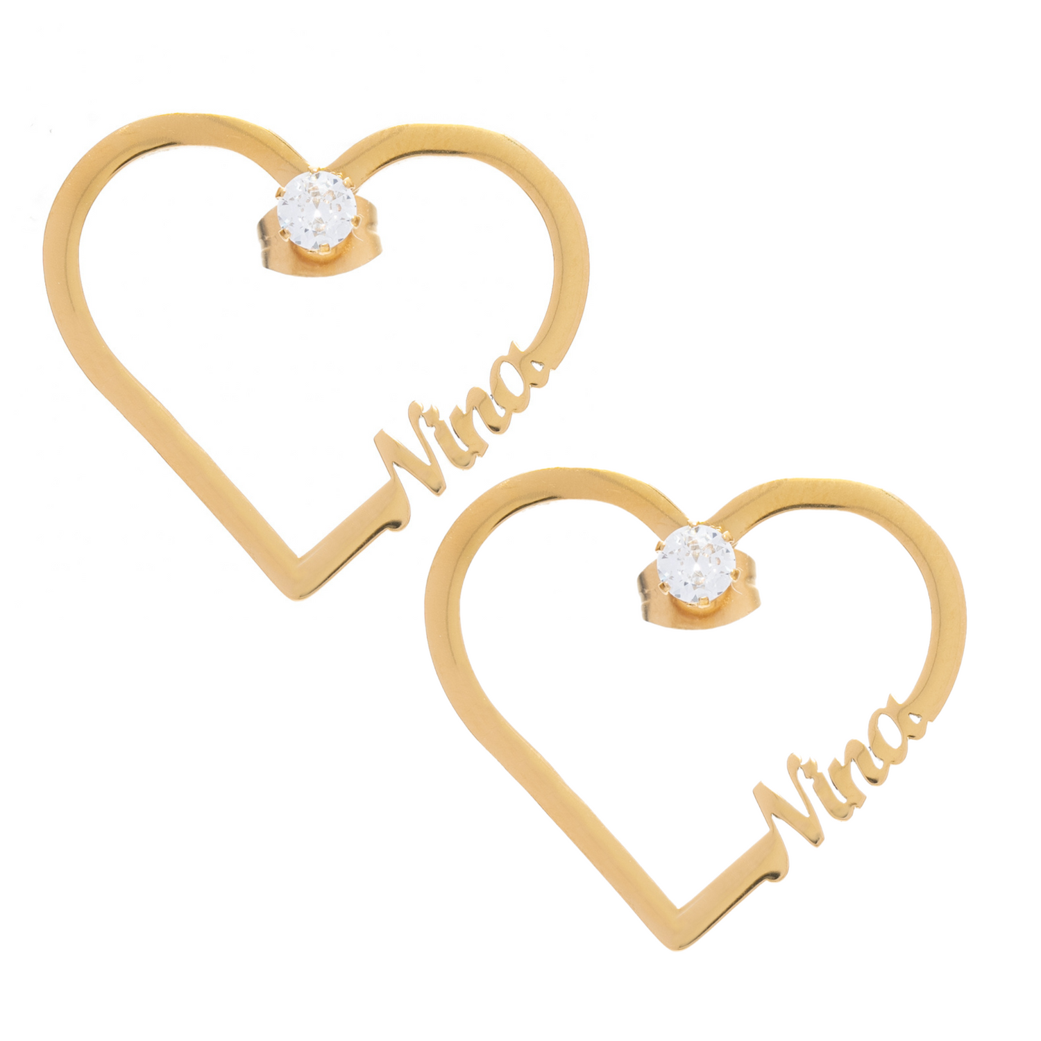 Pendientes Corazón con Cristal