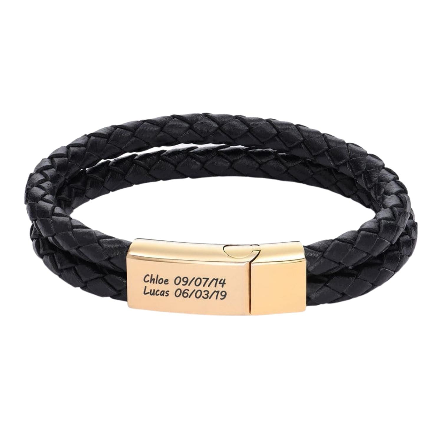 Pulsera de Cuero Hombre Explorer Personalizada