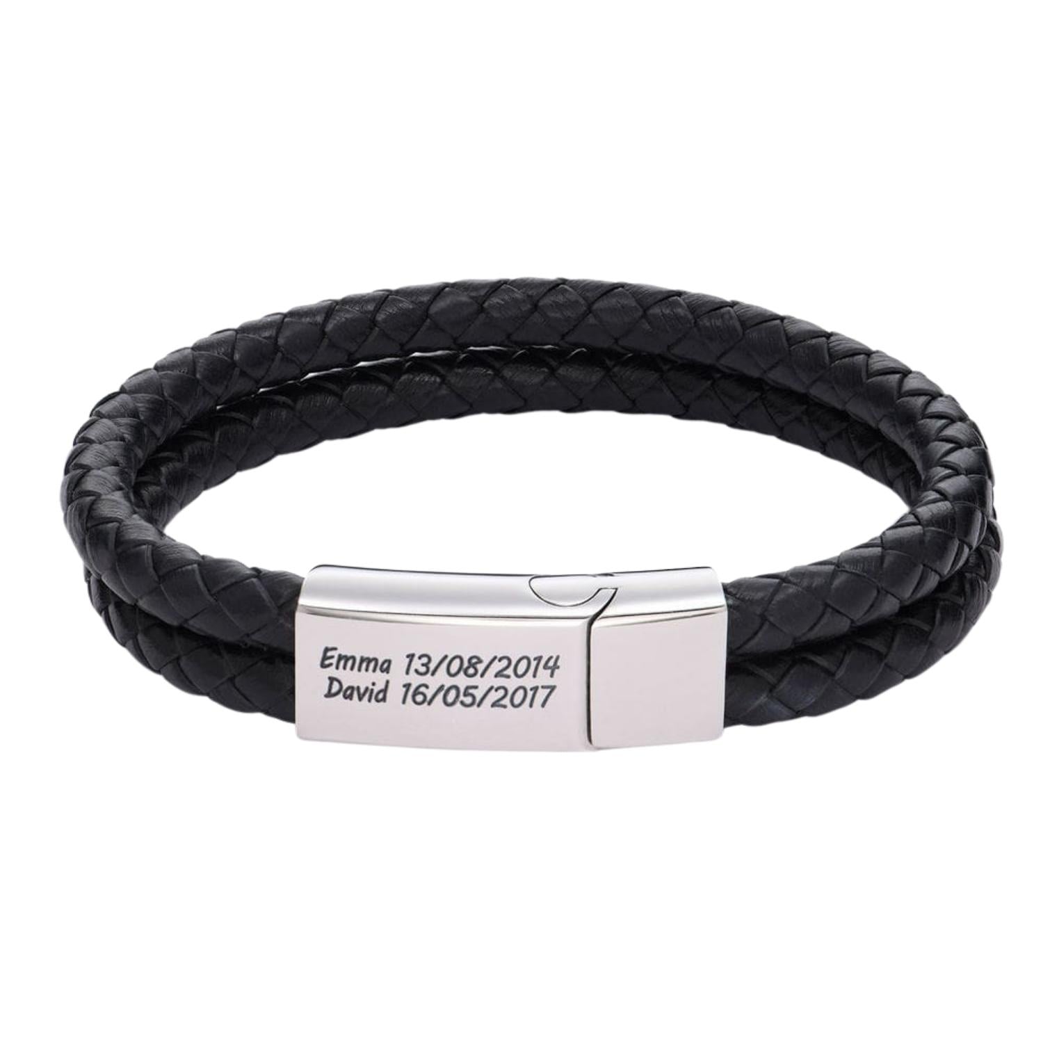 Pulsera de Cuero Hombre Explorer Personalizada