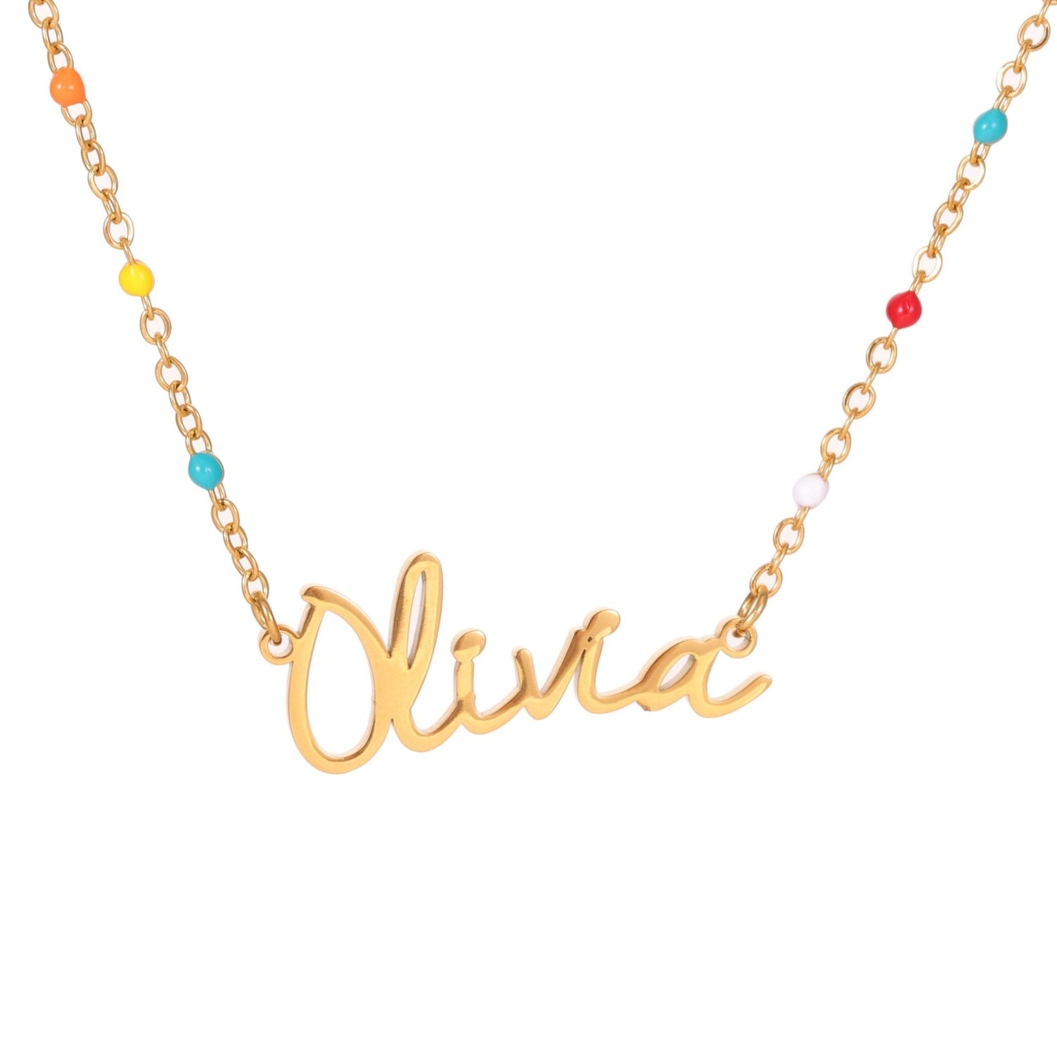 Collar Boho con Cuentas y Nombre Personalizado