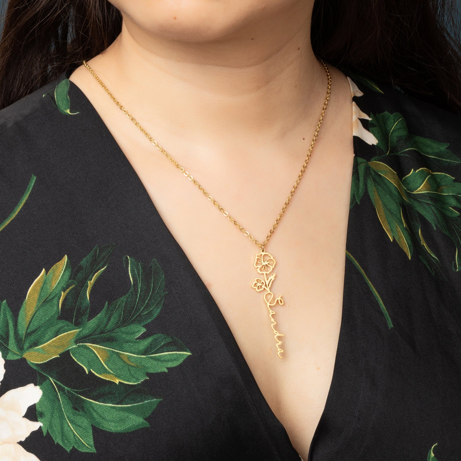 Collar Nombre Floral