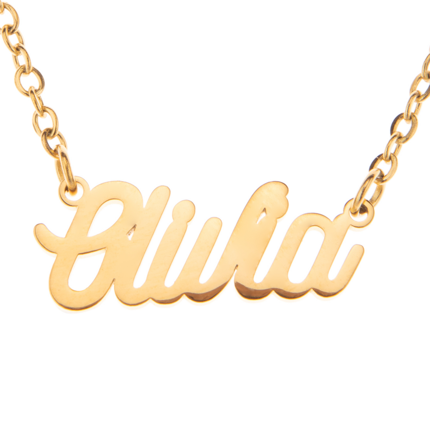 Collar Nombre Script Cadena Fina Personalizado