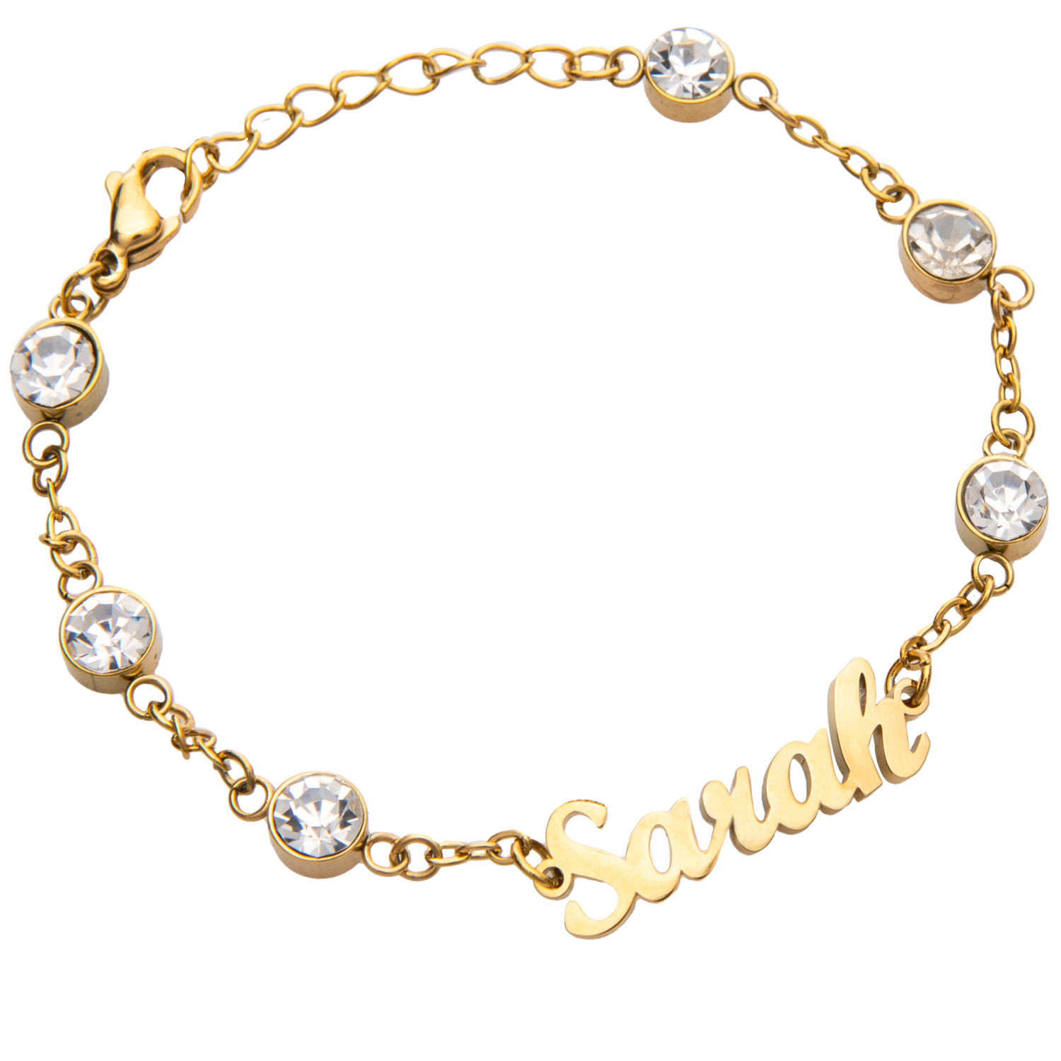 Pulsera o Tobillera Nombre con Cristal