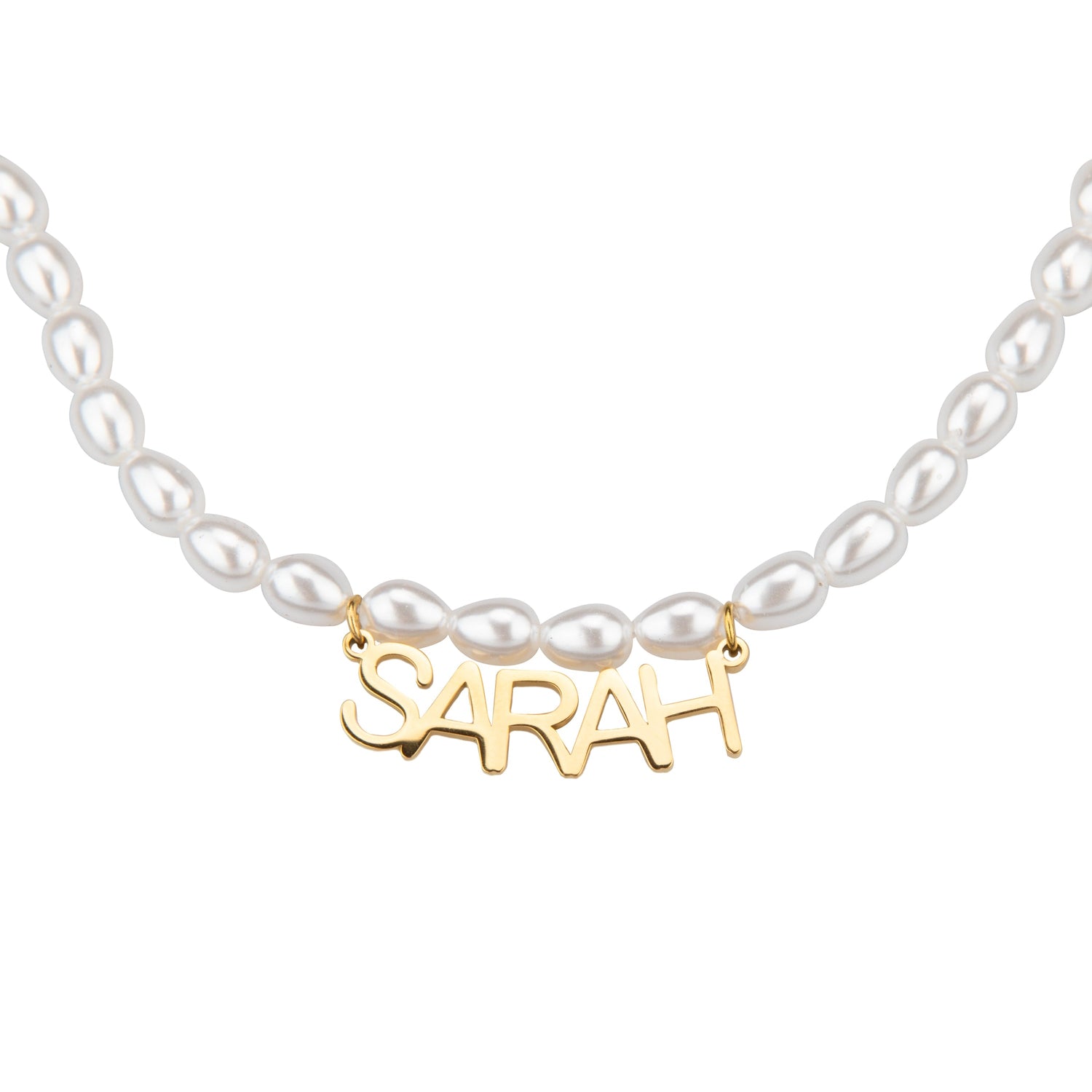 Collar Nombre con Perlas