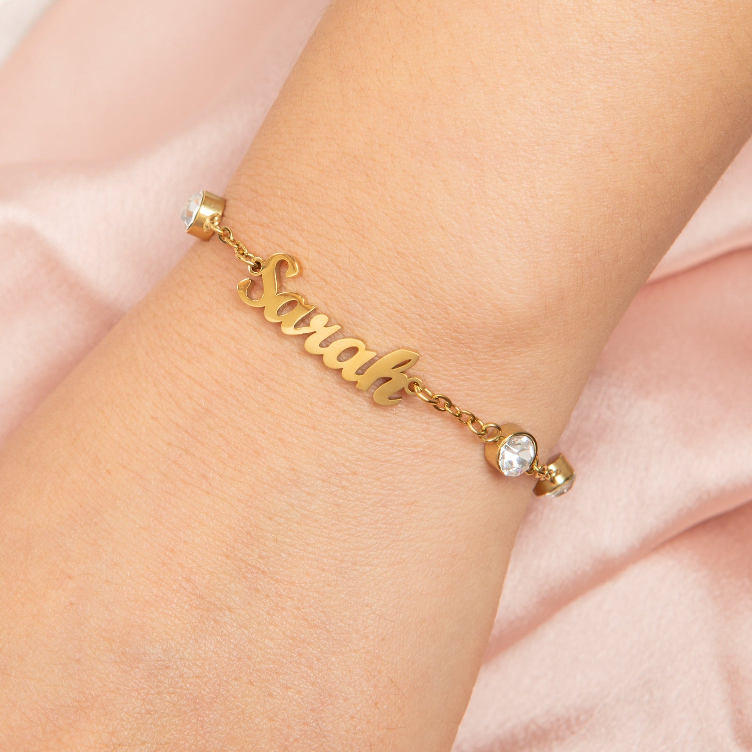 Pulsera o Tobillera Nombre con Cristal