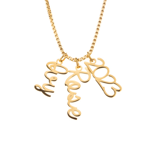 Collar Nombre Cursiva Vertical
