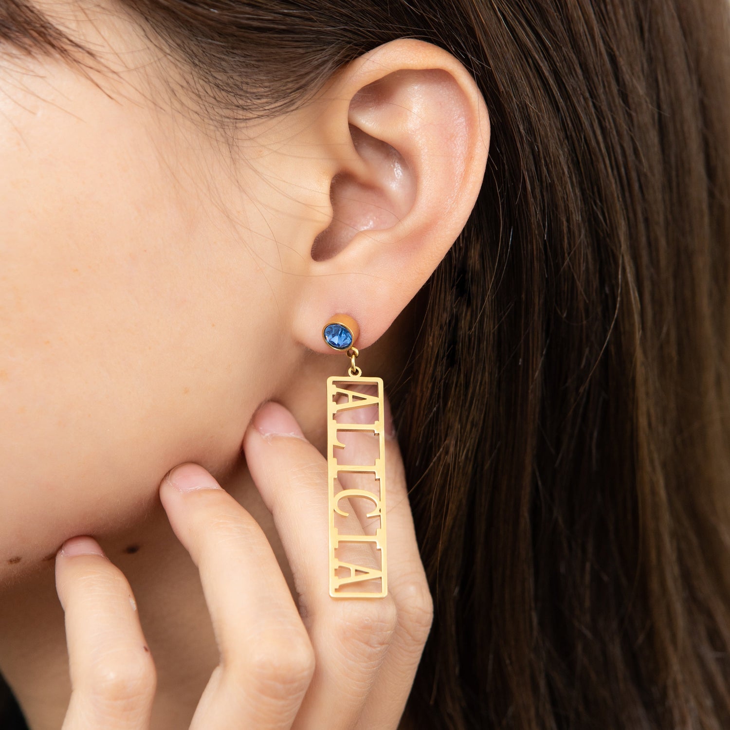 Pendientes Colgantes Barra de Texto Personalizados