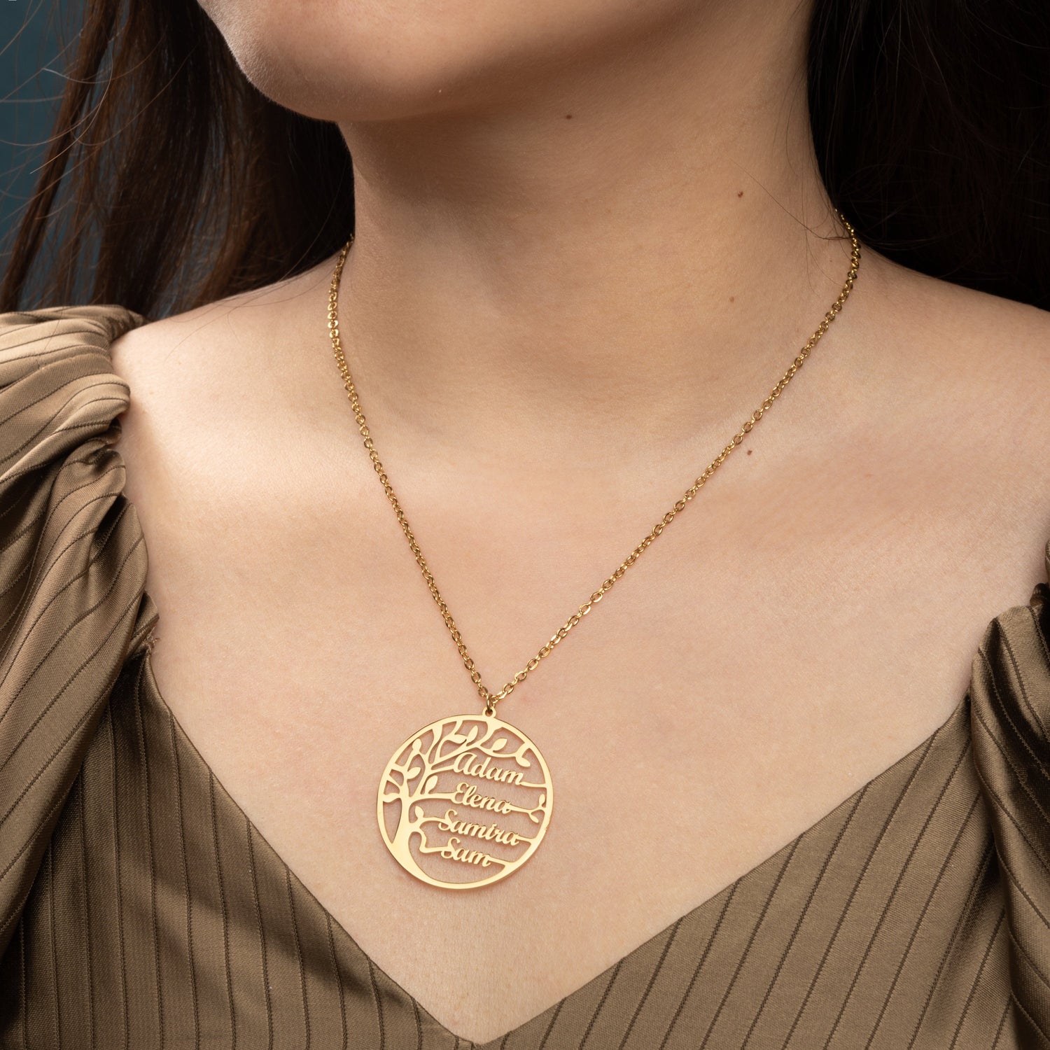 Collar Árbol de la Vida Familiar con Nombres