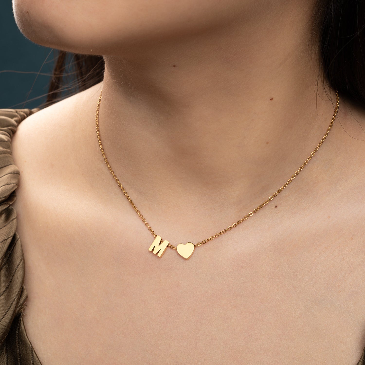 Collar Corazón con Inicial Personalizada