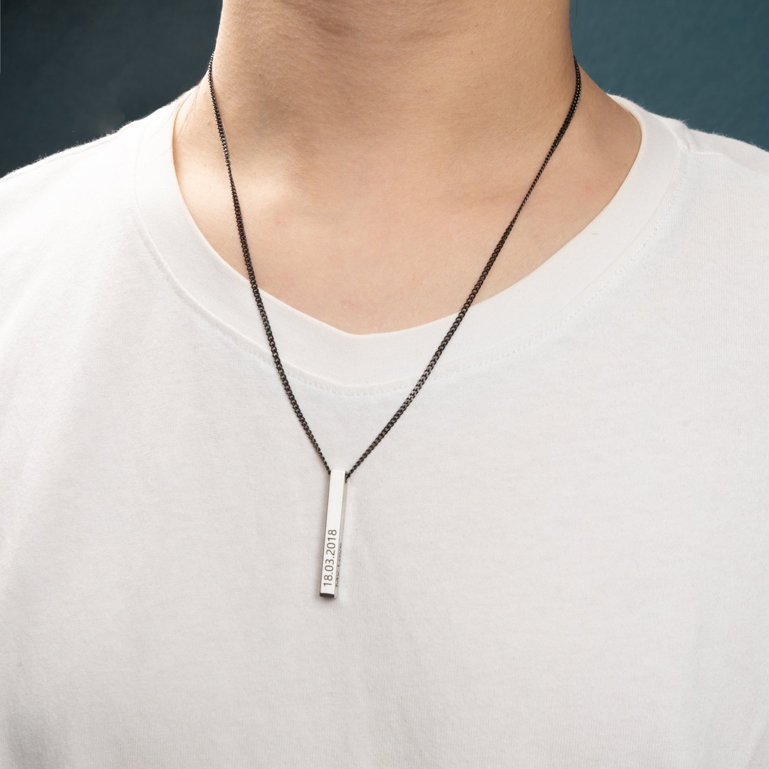Collar Barra 3D Personalizado para Hombre