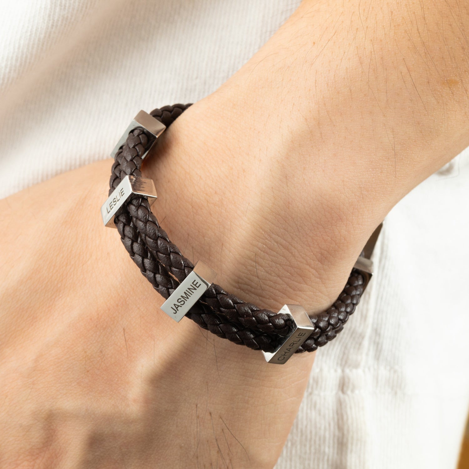 Pulsera de Cuero Trenzado para Hombre