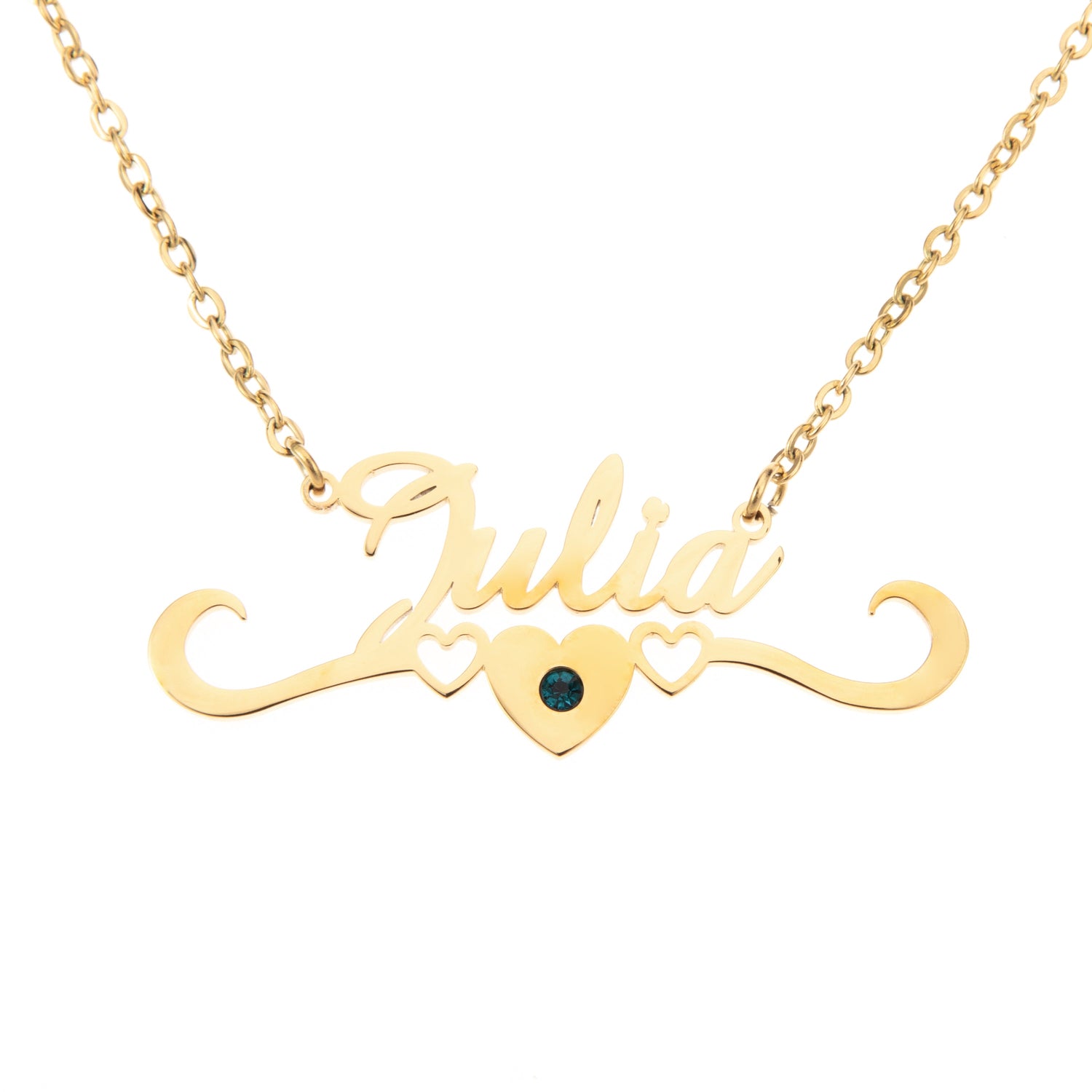 Collar Nombre con Corona de Corazones