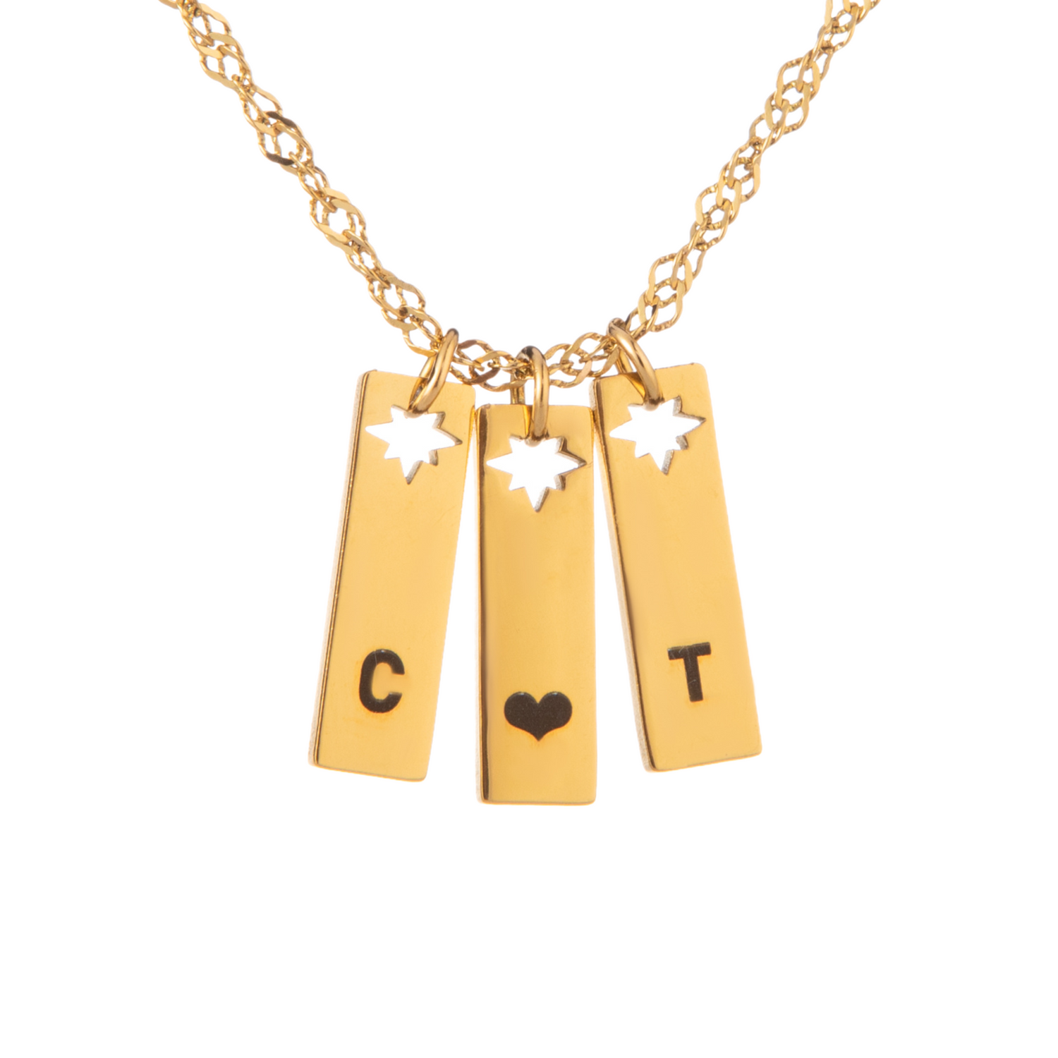 Collar Inicial Personalizada con Colgante Estrella