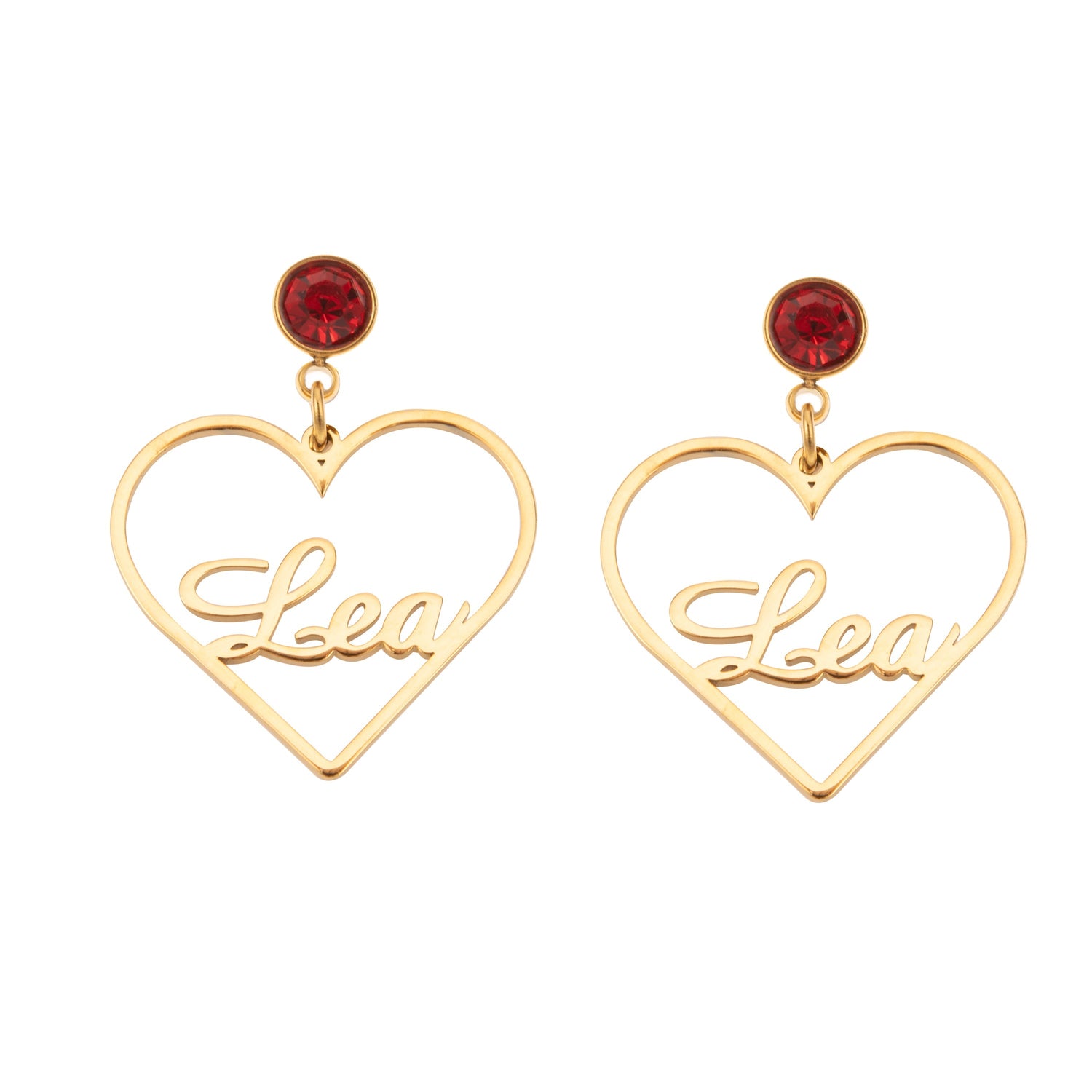 Pendientes Colgantes Corazón con Nombre