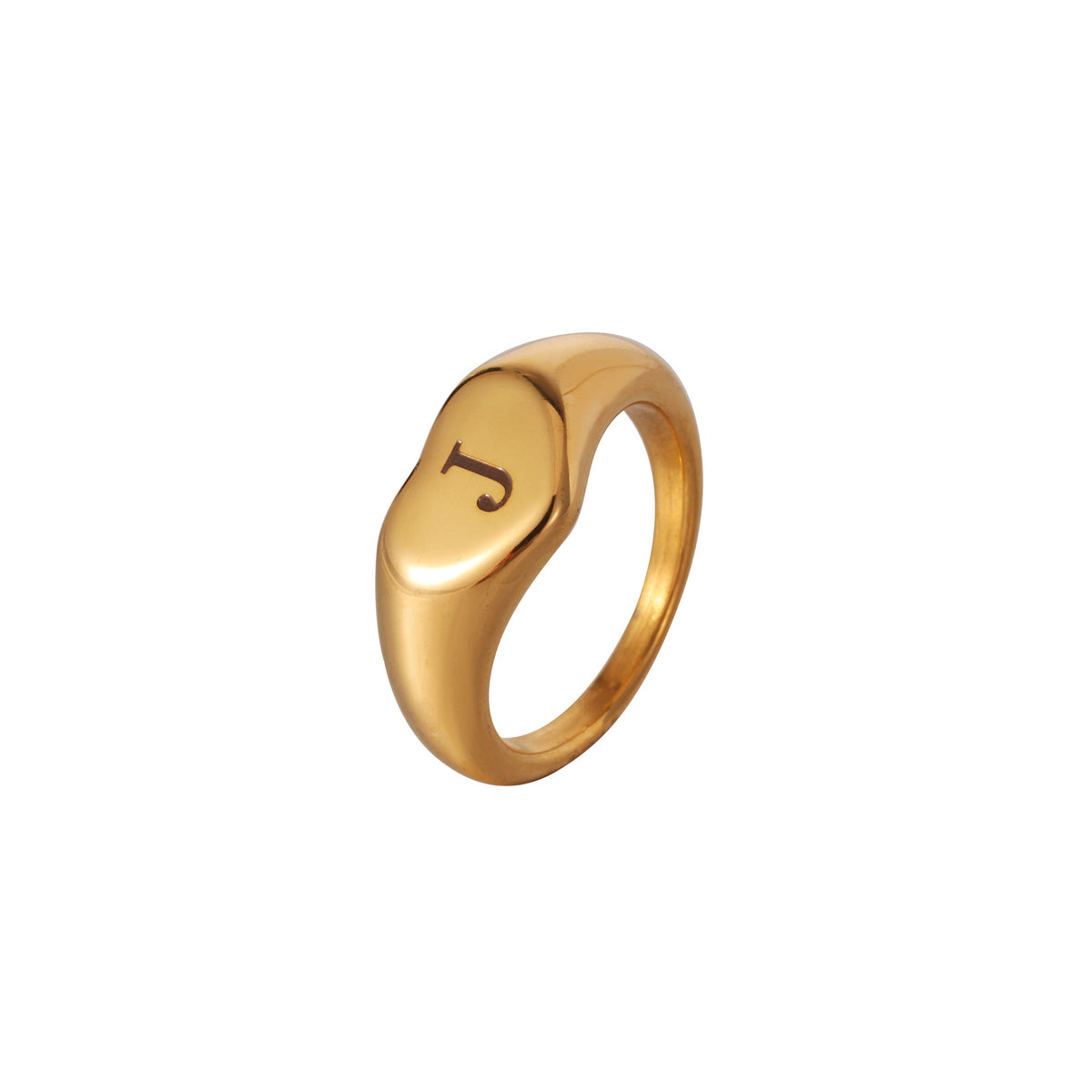 Anillo Sello con Inicial Personalizada