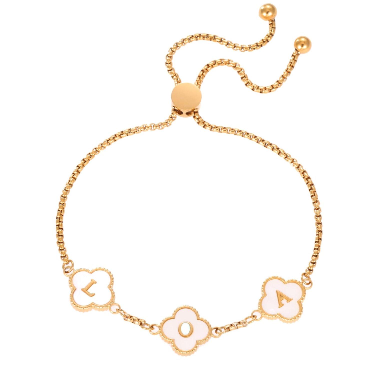 Pulsera Trébol con Inicial