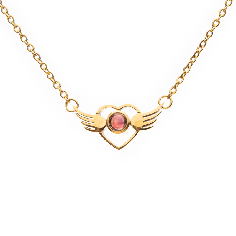 Colgante Proyección Foto Corazón con Alas