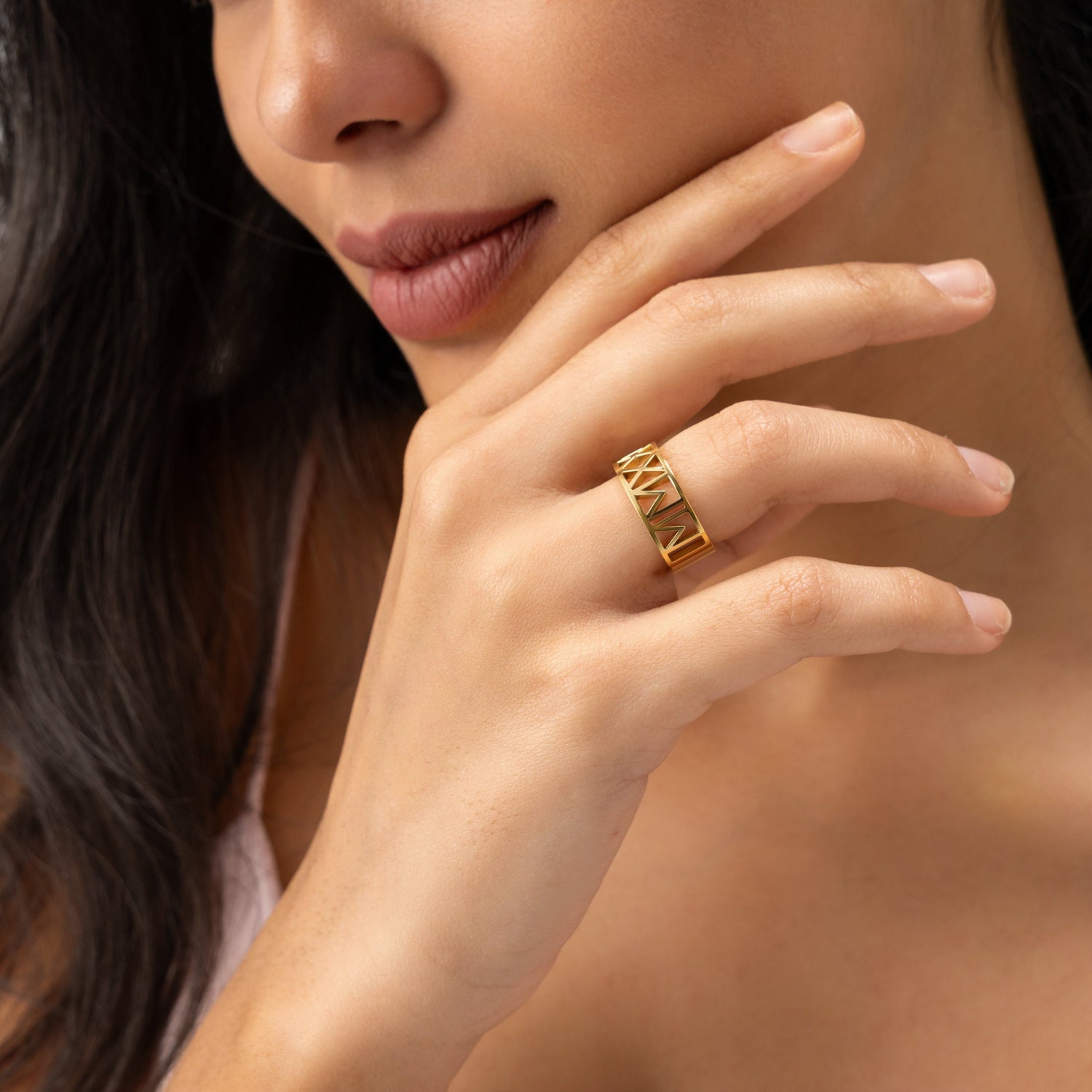 Anillo Números Romanos Personalizado