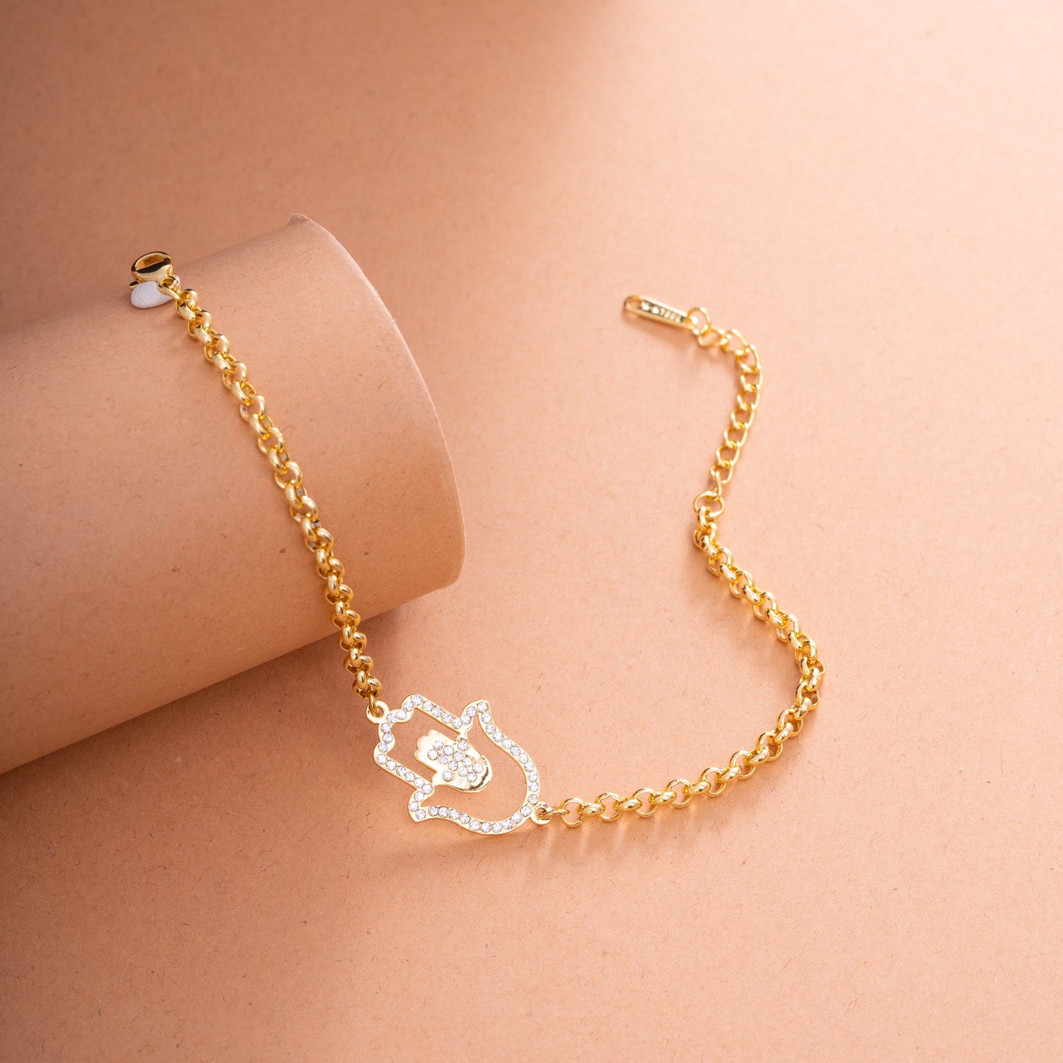 Pulsera / Tobillera Mano de Fátima con Cristales