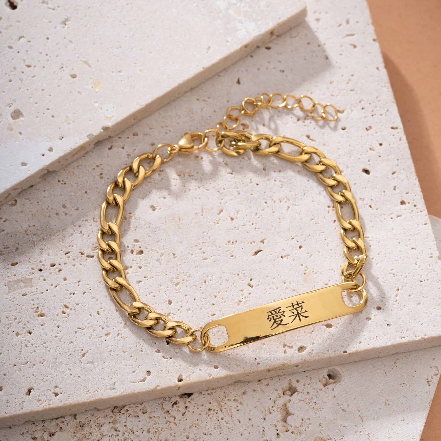 Pulsera ID para Hombre con Grabado Japonés Personalizado