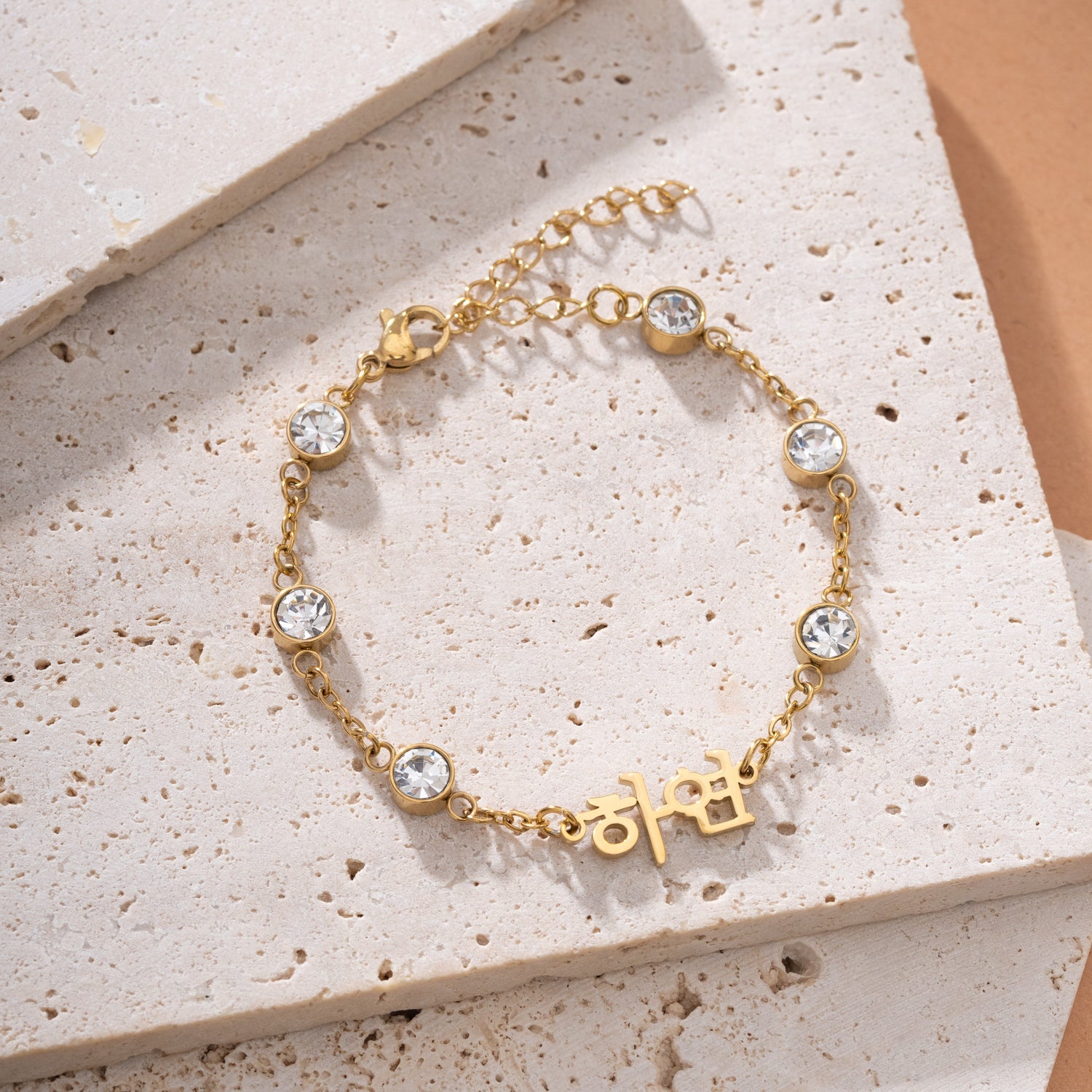 Pulsera Coreana Personalizada con Cristal