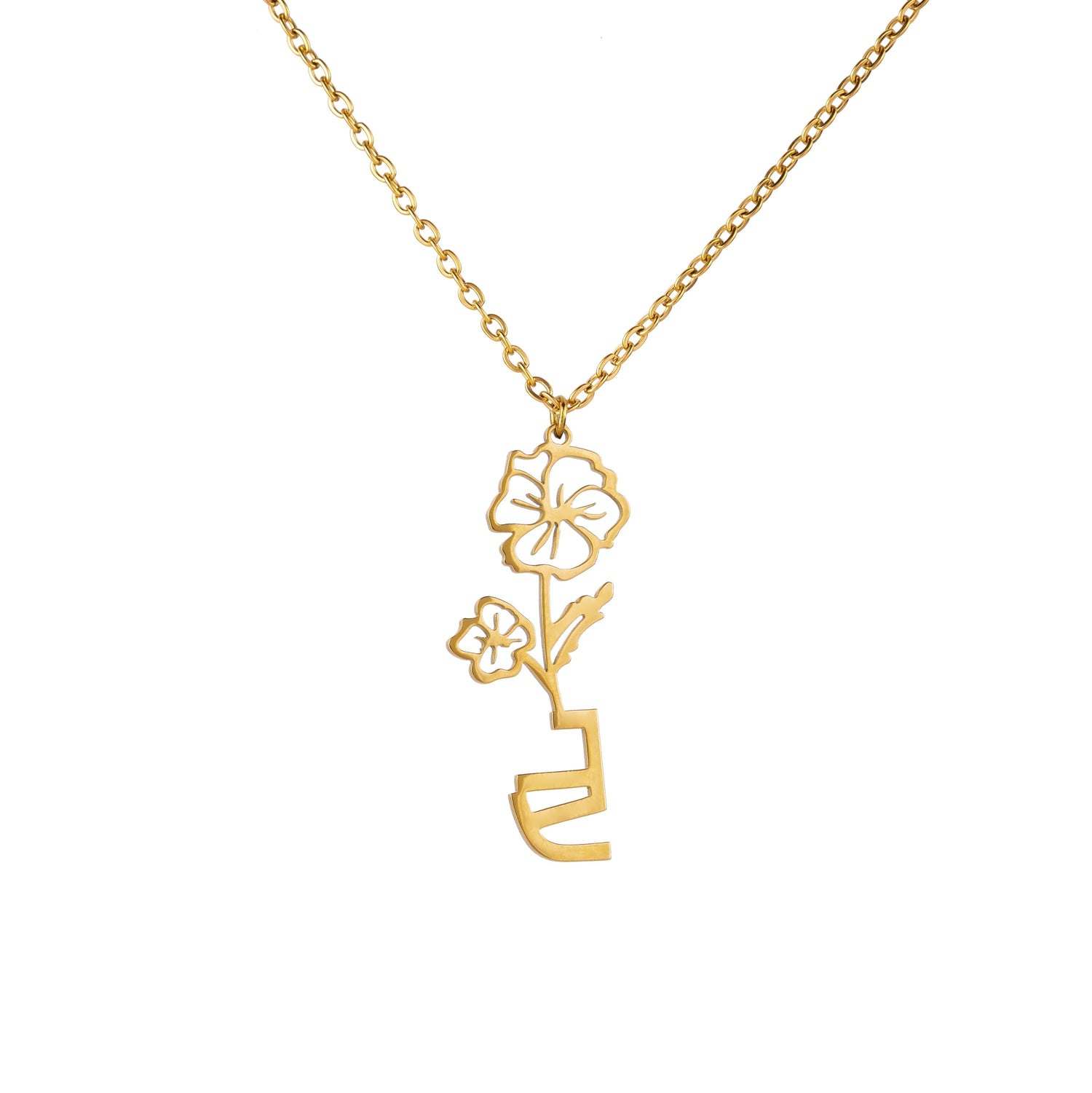 Collar Hebreo Nombre con Flor