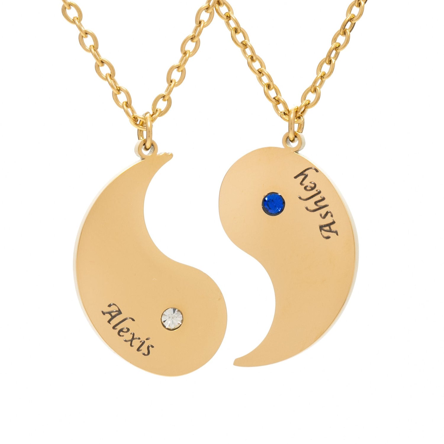 Colgante Yin Yang Doble con Piedra de Nacimiento
