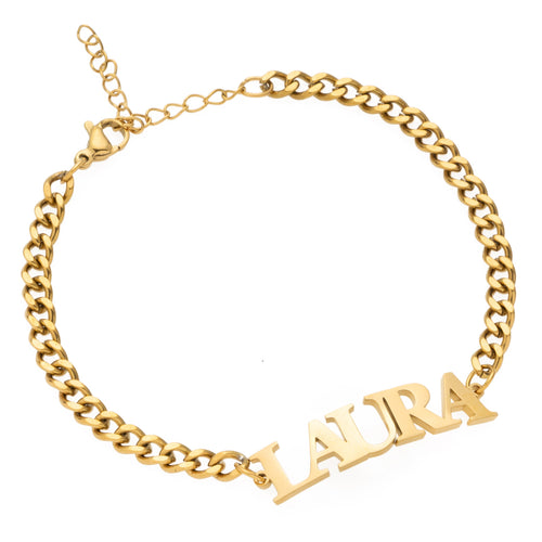 Pulsera con Nombre en Mayúsculas Personalizada