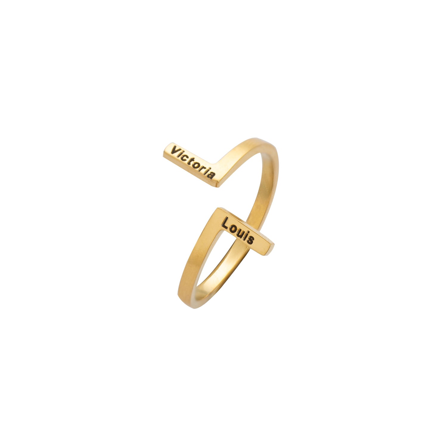 Anillo Vertical con Dos Nombres