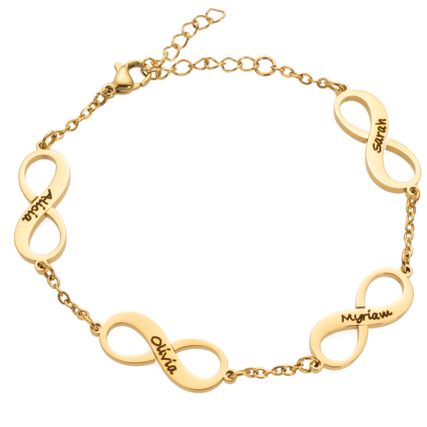 Pulsera Infinito Personalizada con Nombres