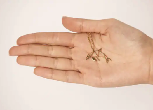 Collar Origami Delfín