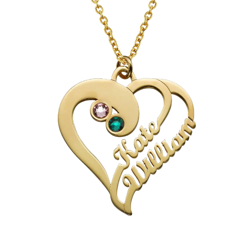 Collar de Doble Corazón Personalizado