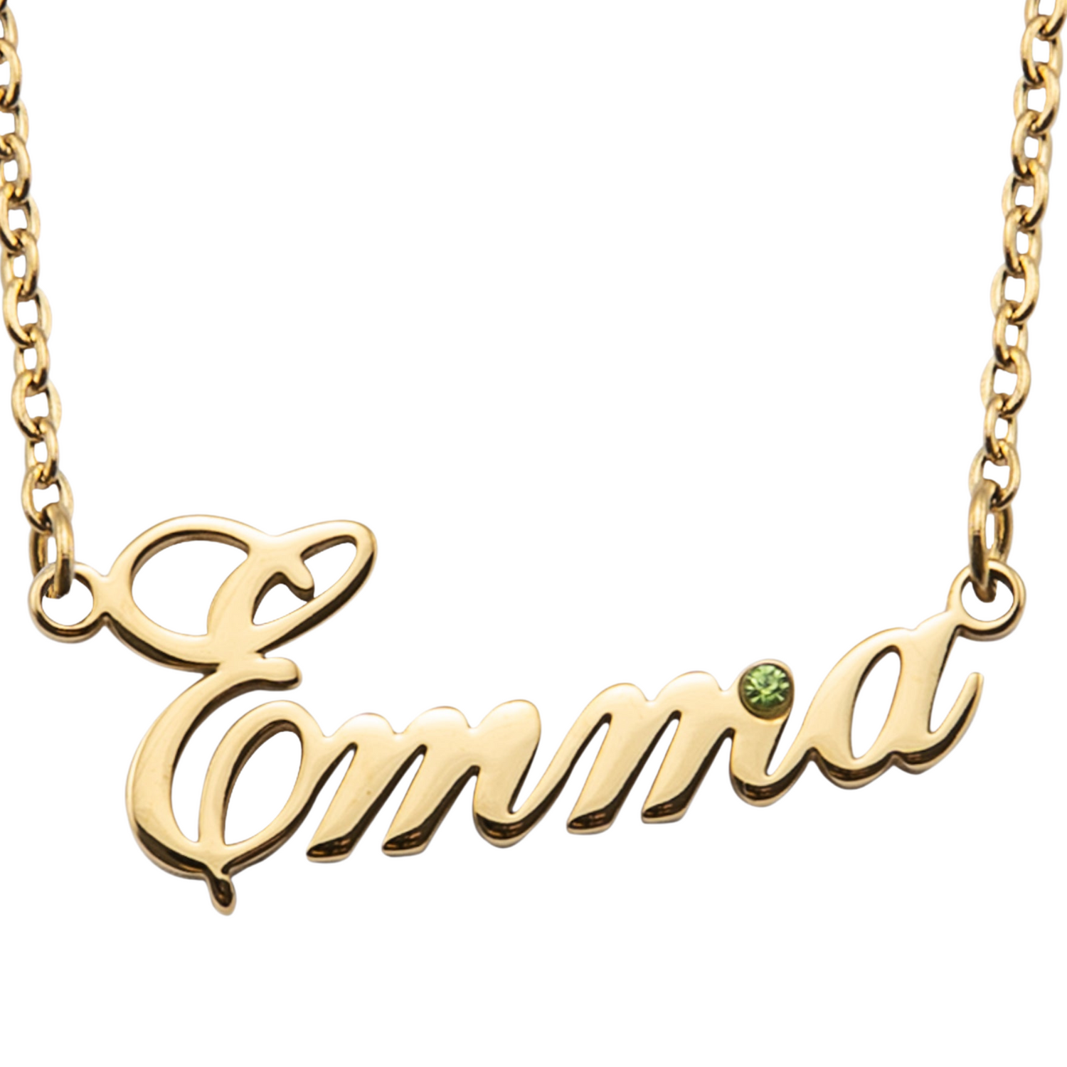 Collar Nombre con Piedra de Nacimiento