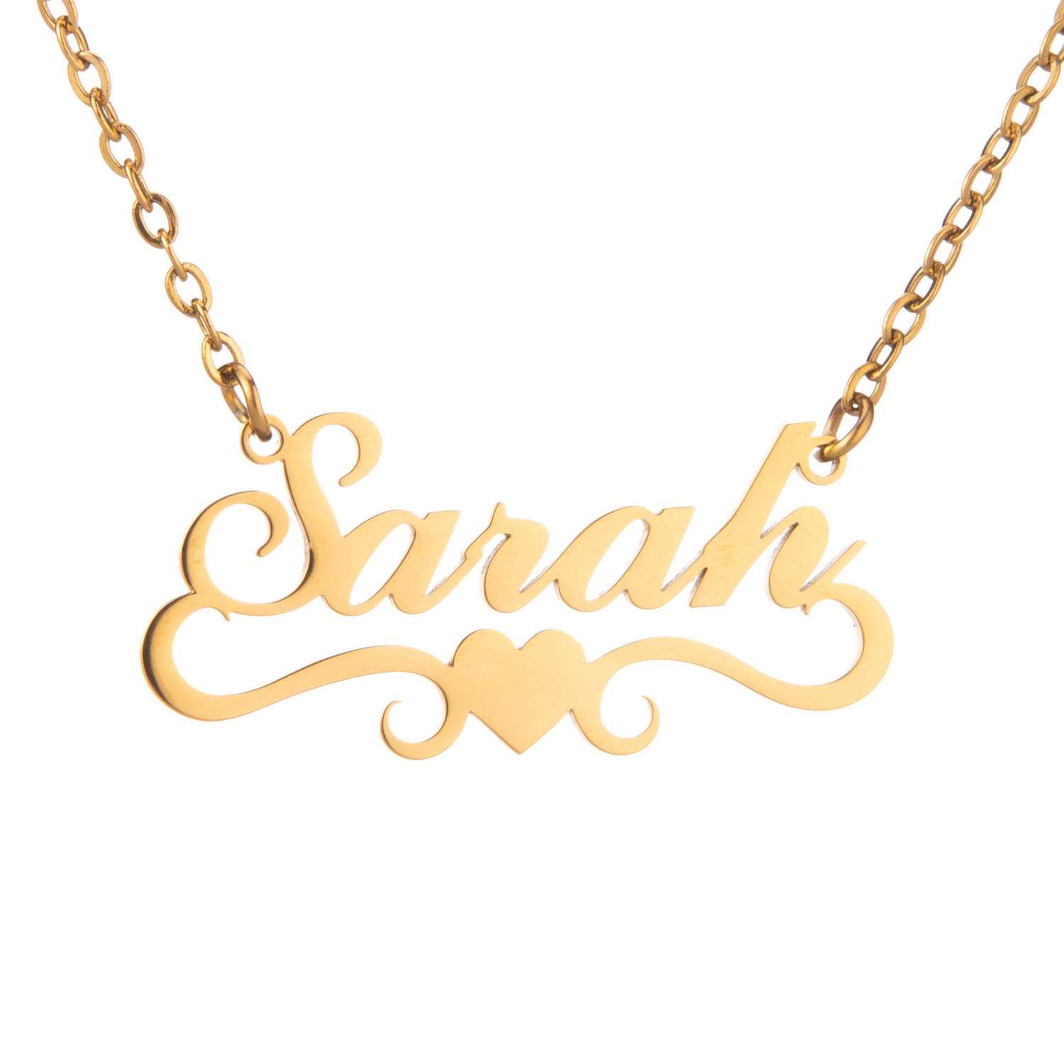 Collar Corazón Ondulado Personalizado con Detalles Arabescos