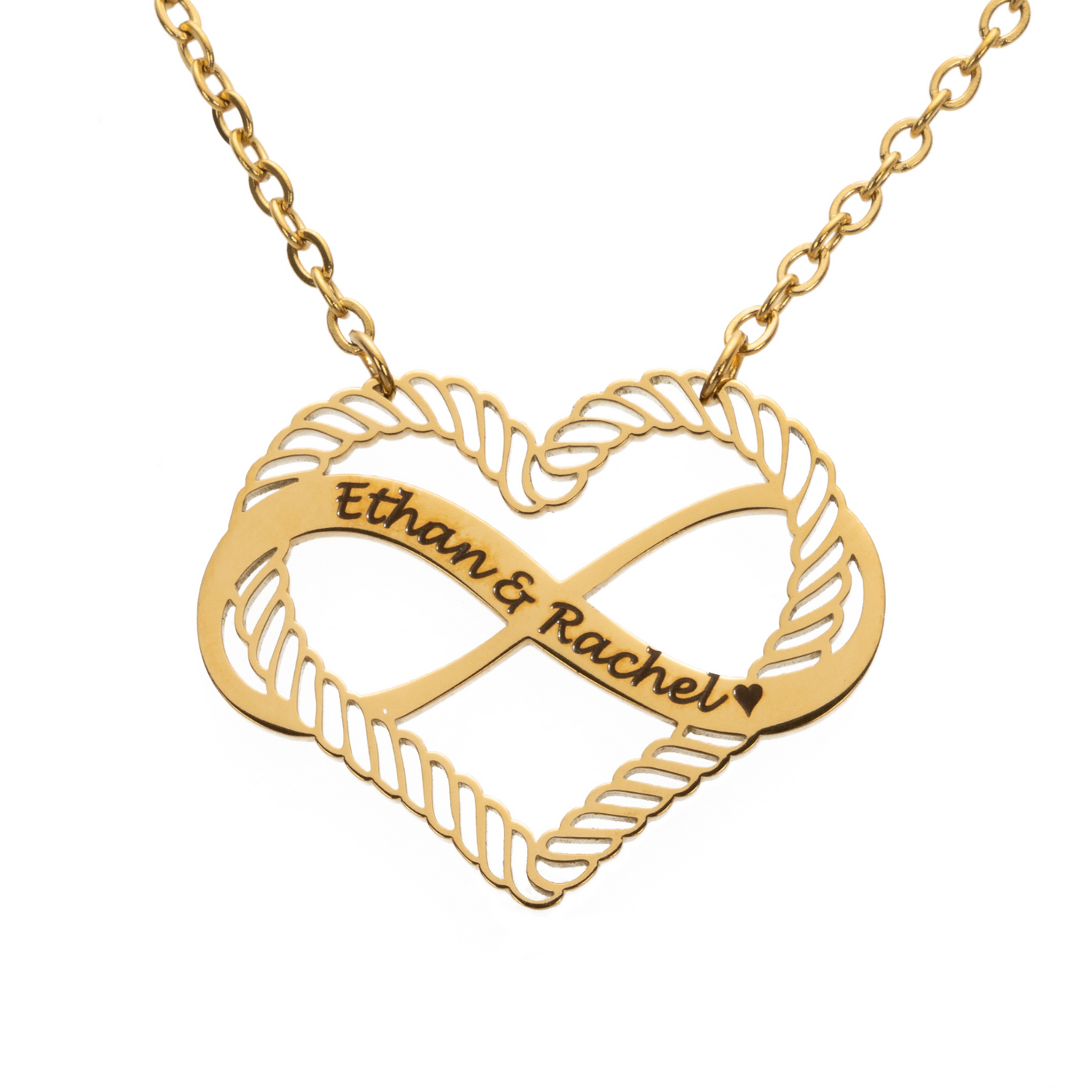 Collar Corazón e Infinito Personalizado