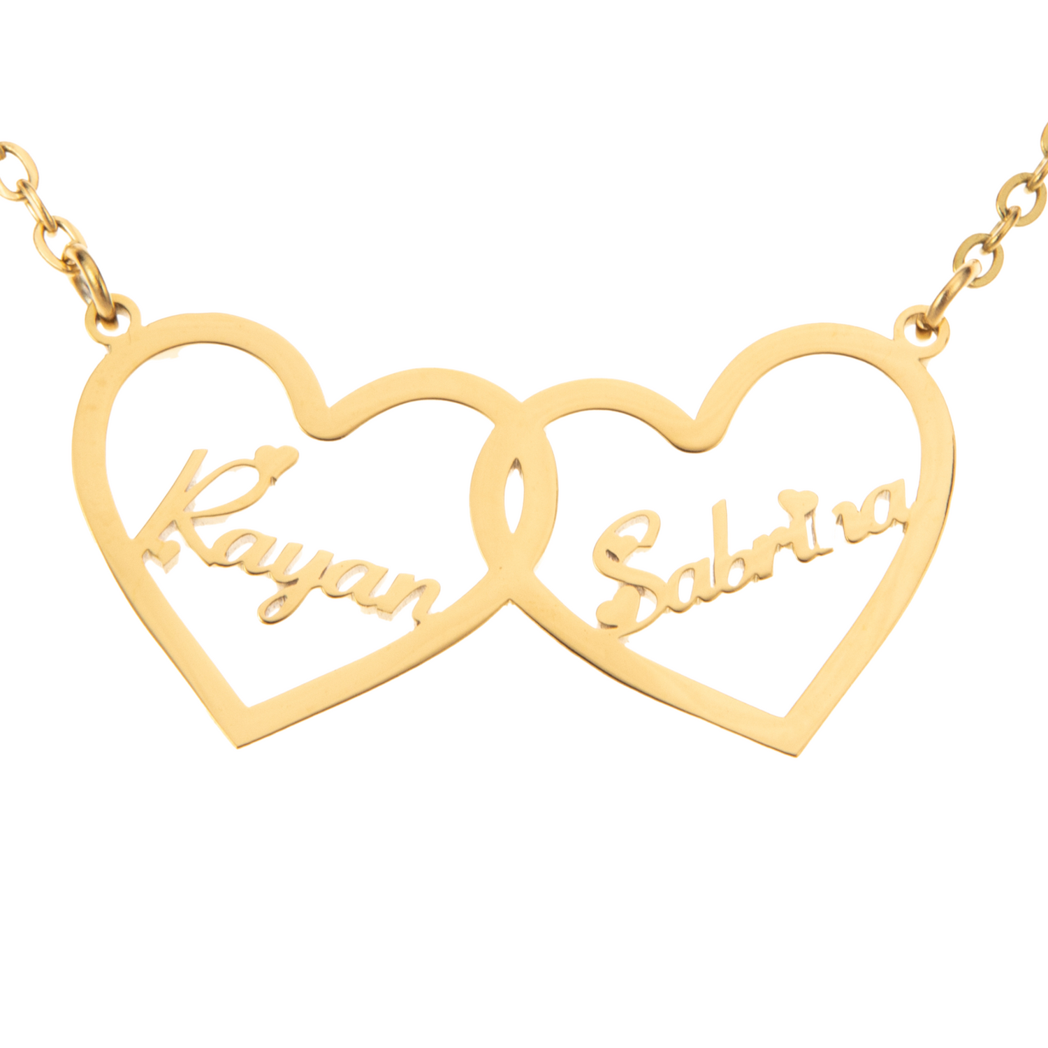 Collar Doble Corazón Personalizado