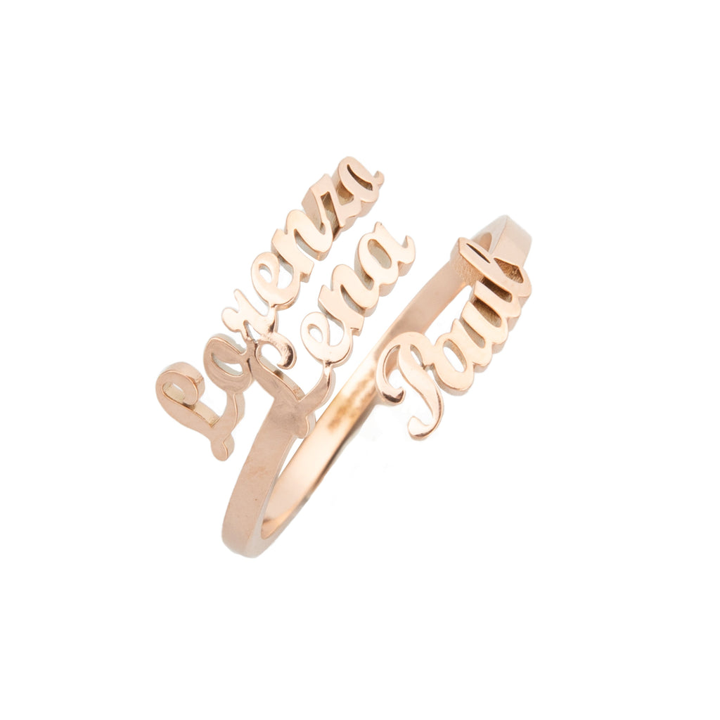 Anillo Personalizable con 3 Nombres