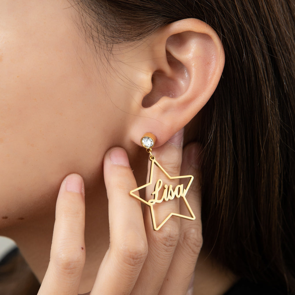 Pendientes de Estrellas Personalizables