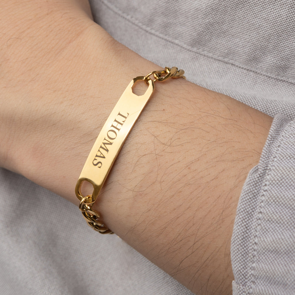 Pulsera Gourmette Personalizada para Hombre