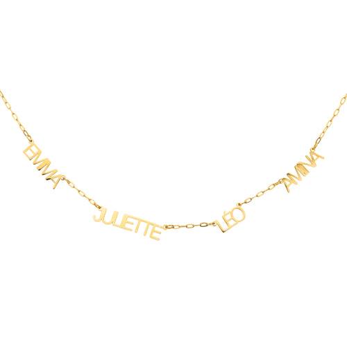 Collar Multi-Nombres en Mayúsculas