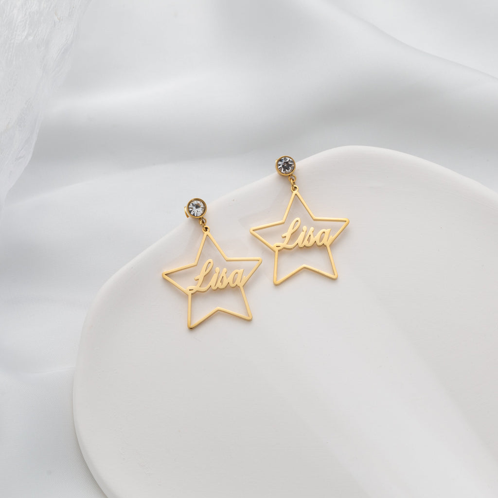 Pendientes de Estrellas Personalizables