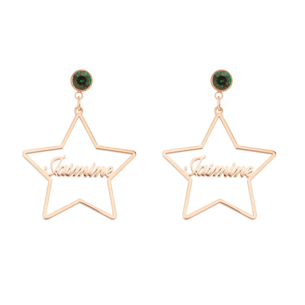 Pendientes de Estrellas Personalizables