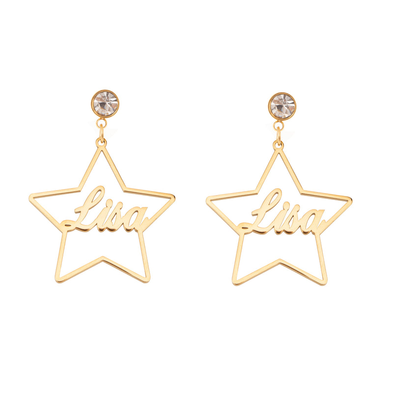 Pendientes de Estrellas Personalizables