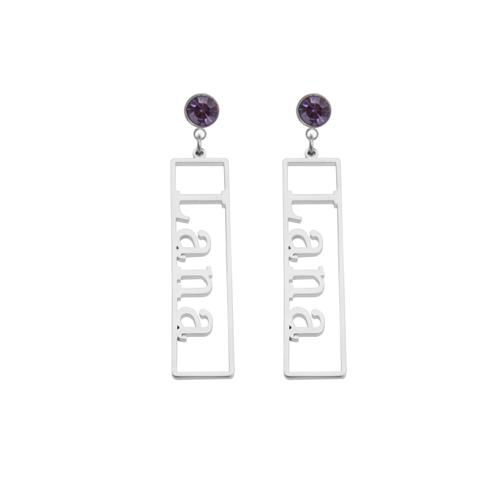 Pendientes Colgantes con Texto Personalizable