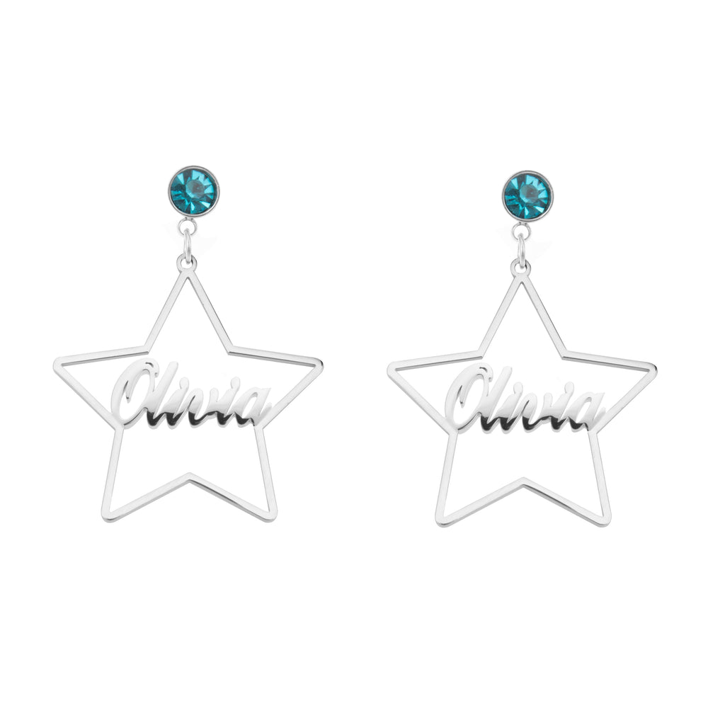 Pendientes de Estrellas Personalizables