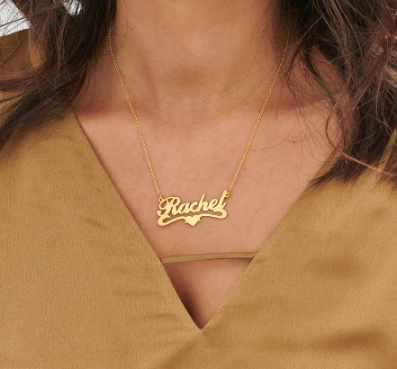 Collar con Nombre de corazón